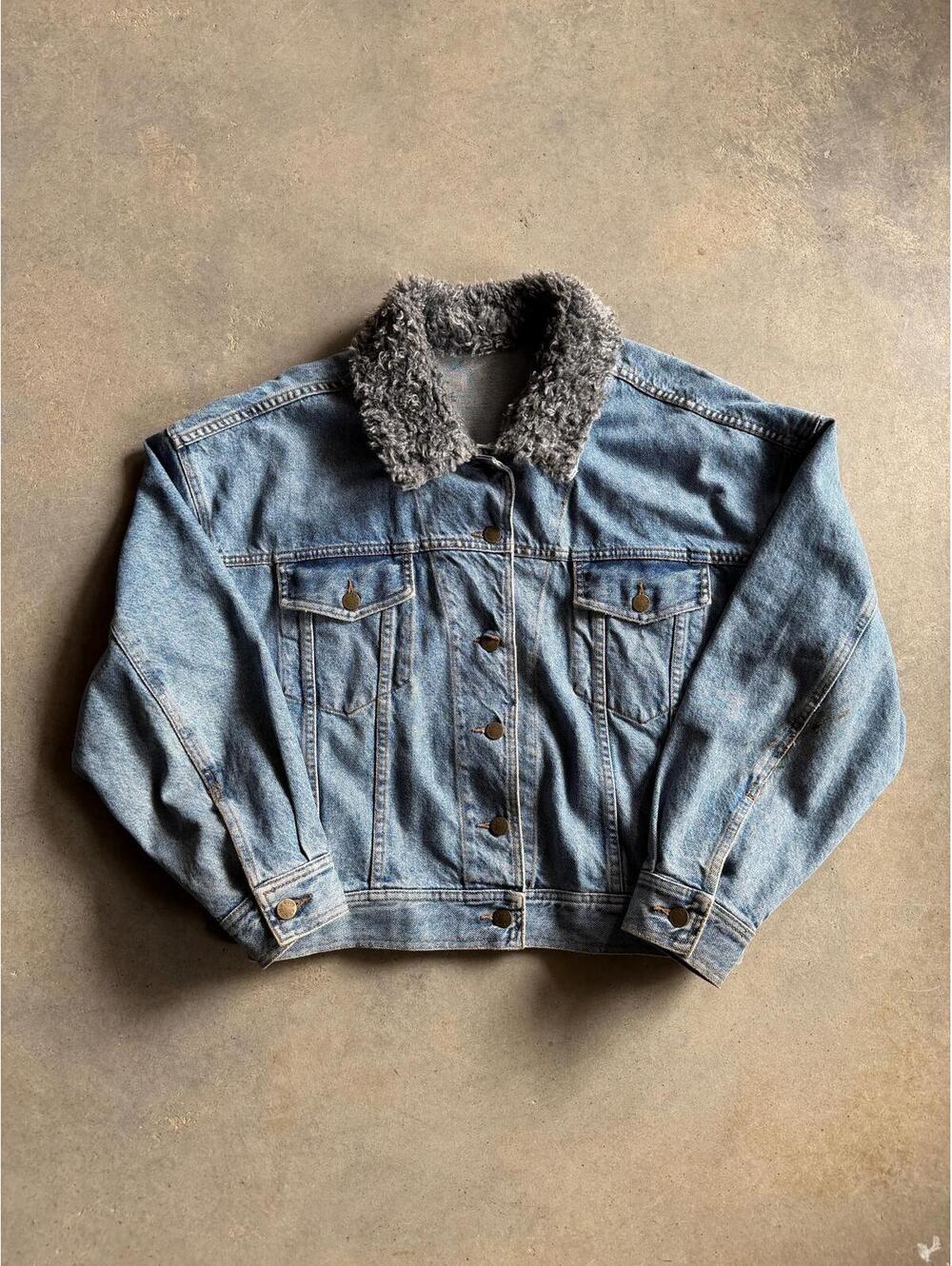 VTG Karen Kane Blue Jean Denim Jacket Sz M/L